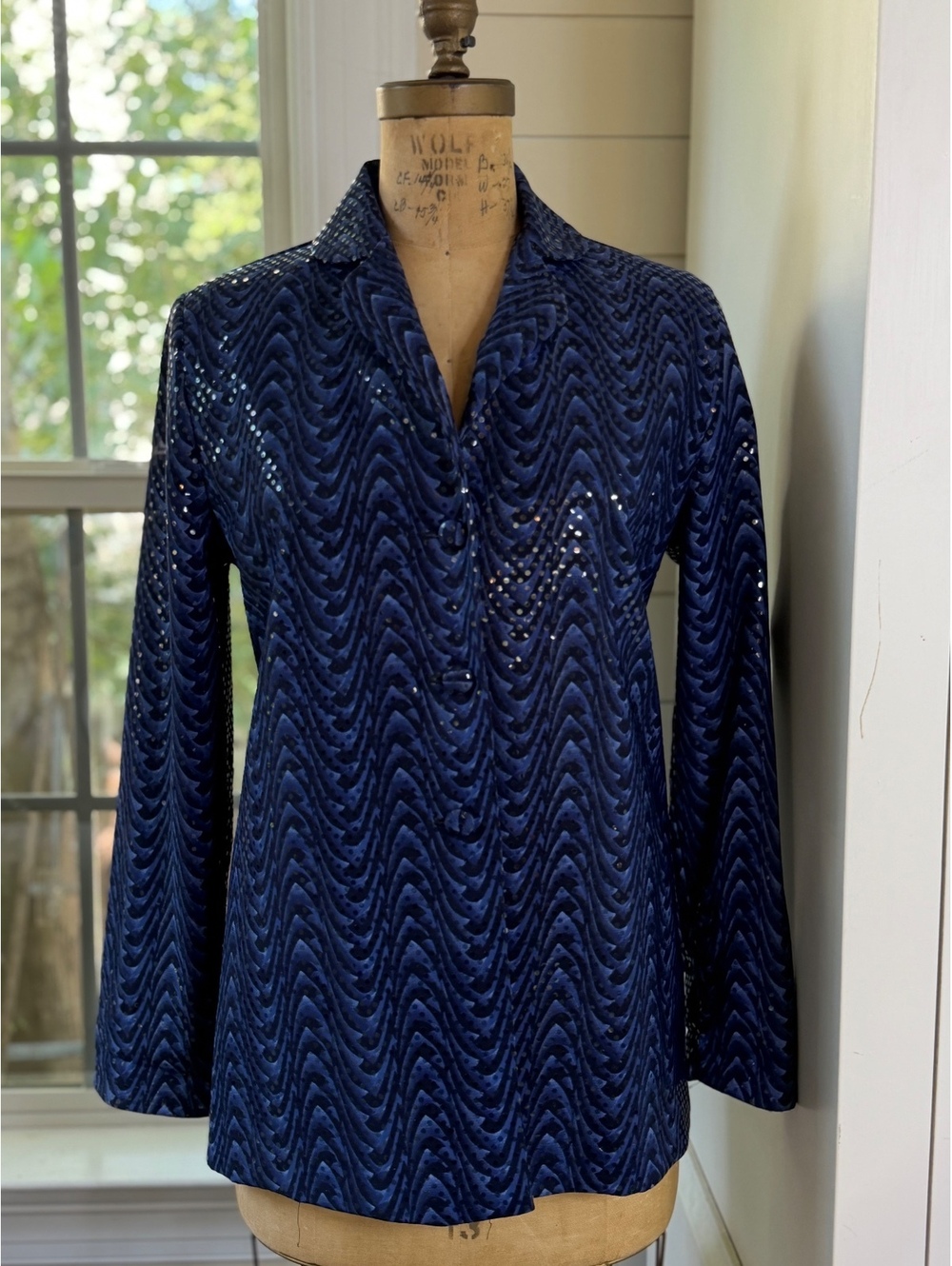 Vintage Talk of the Walk Sequined Glam Blazer Jacket Women’s SM 90s Retro
